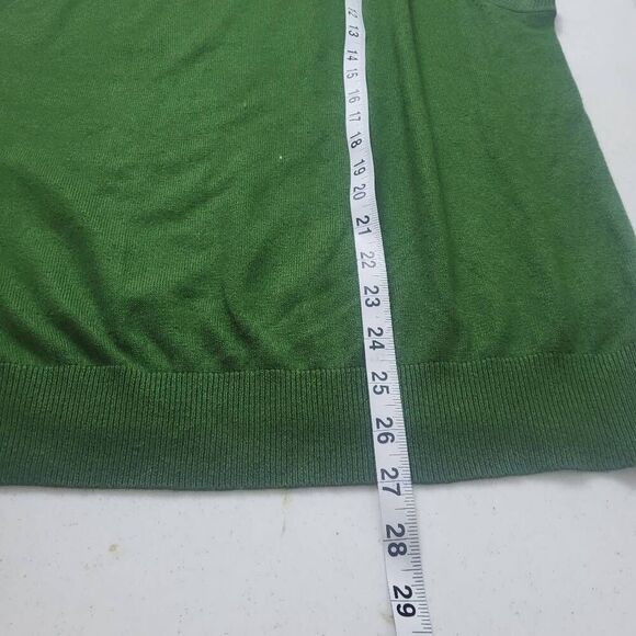 Banana Republic Mens Silk Cashmere Vest Sz Medium Green V Neck Preppy Old Money - Picture 7 of 8